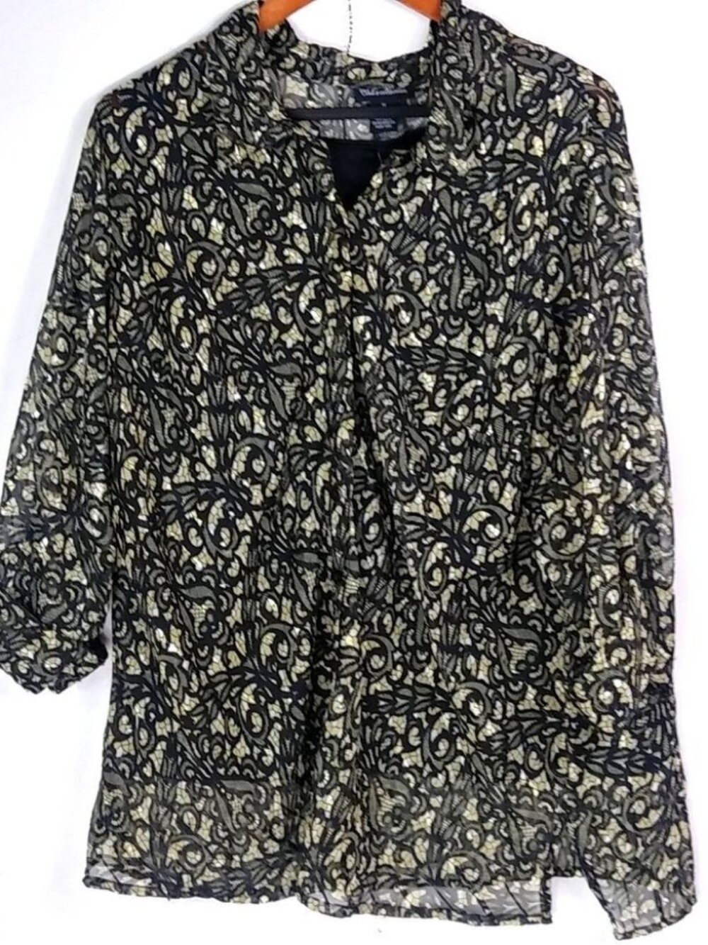 Club Z Collection 1X Black Gold Tunic Top Plus